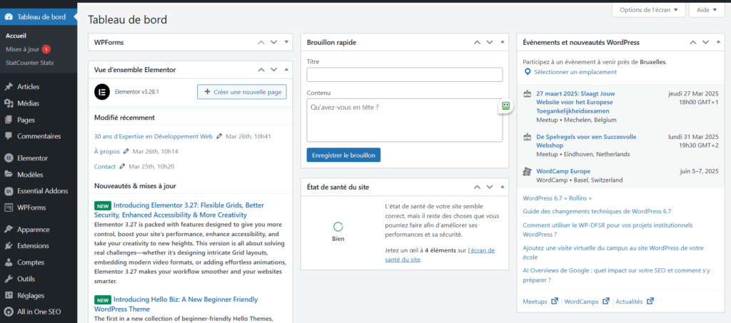 3. Installation de WordPress et Configuration Initiale